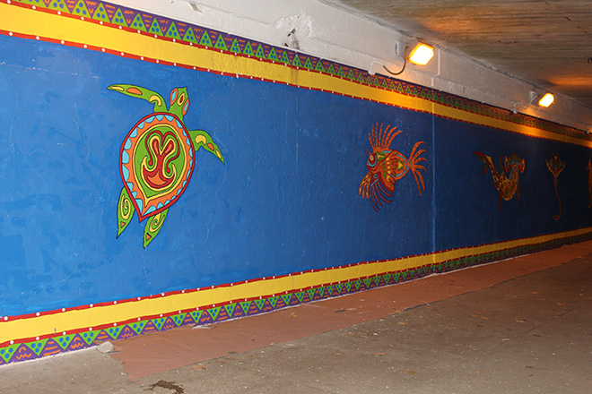 Tony Passero Coloribbean Mural in Rogers Park Chicago Day 6 End of Day West View