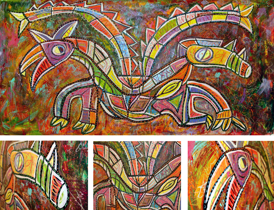 Tony Passero Painting Duality Series Dichotomy Detail