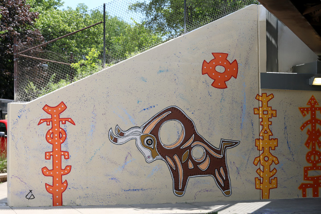 Tony Passero Toro Totem Mural Left Corner Bull 